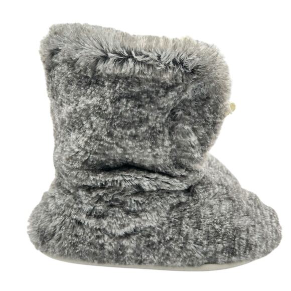 Dearfoams Women's Gray No Sweat Comfort Bootie Slipper Size 5-6 - Picture 2 of 11